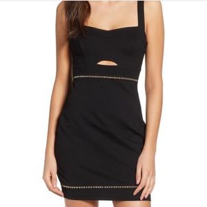 Beaded Detail LBD Cut Out Mini Dress